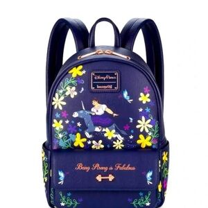 Encanto Backpack - Blue with Floral Design
